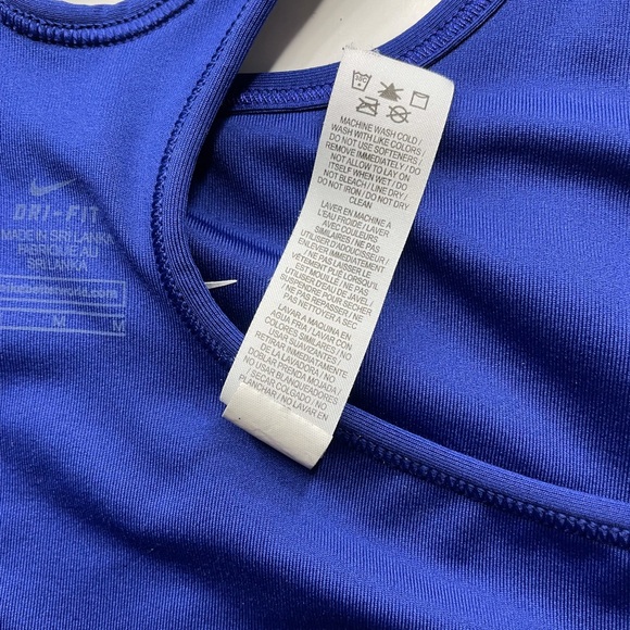 Navy Nike Dri Fit Racerback Bra Size M - Picture 6 of 9